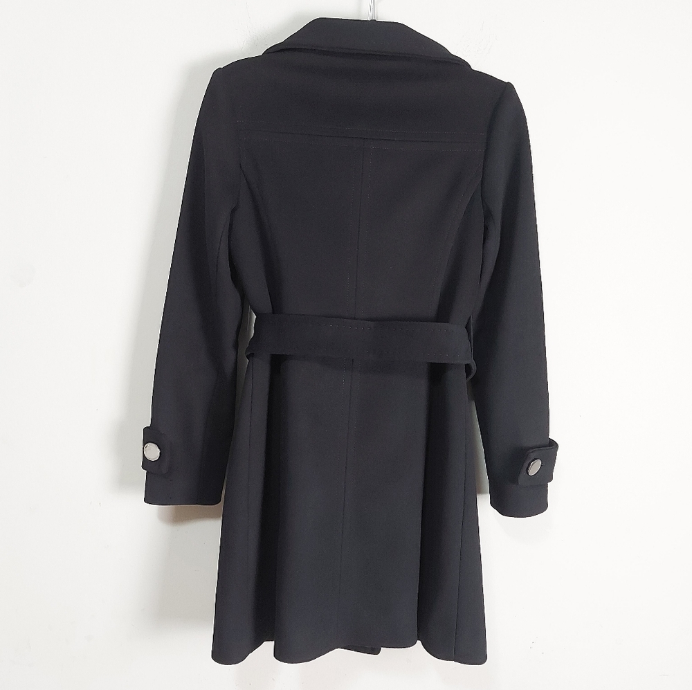 Aritzia T. Babaton Bromley Coat Small Black Wool Cashmere Blend Double Breasted - Picture 2 of 12